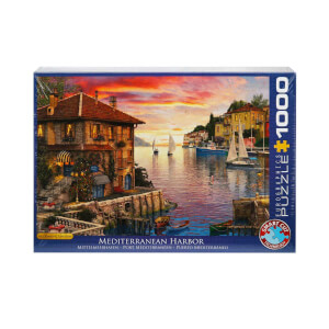 1000 Parça Puzzle : Mediterranean Harbour - Dominic Davidson