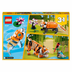  LEGO Creator 3’ü 1 Arada Muhteşem Kaplan 31129 - 9 Yaş ve Üzeri Çocuklar için Kaplan, Kırmızı Panda ve Koi Balığı İçeren Oyuncak Yapım Seti (755 Parça)