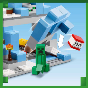 LEGO Minecraft Donmuş Tepeler 21243 - 8 Yaş ve Üzeri Çocuklar için Oyunun Buzlu Biyomunu İçeren Oyuncak Yapım Seti (304 Parça)