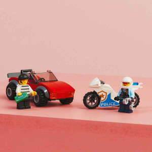 LEGO City Polis Motosikleti Araba Takibi 60392 - Yaratıcı Oyunları Seven 5 Yaş ve Üzeri Çocuklar için Oyuncak Yapım Seti (59 Parça)  Title Long