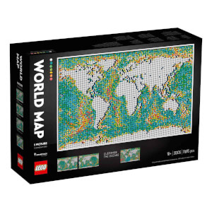 LEGO® Art Dünya Haritası 31203 Yapım Seti; Proje ve Harita Tutkunları için Anlamlı, Koleksiyonluk bir Duvar Resmi (11.695 Parça)