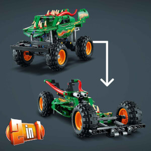 LEGO Technic Monster Jam Dragon 42149 - Oyuncak Kamyonları Seven 7 Yaş ve Üzeri Çocuklar için 2’si 1 Arada Model (217 Parça)