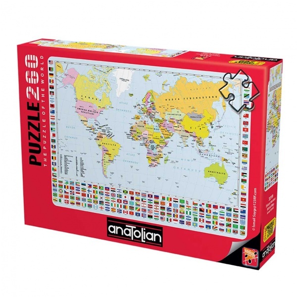 260 Parça Puzzle : Dünya Haritası