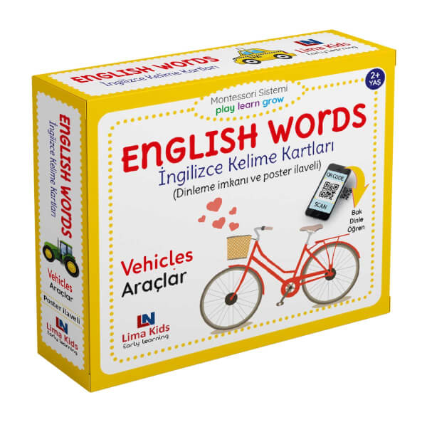 English Words İngilizce Kelime Kartları Araçlar