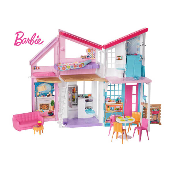 Barbie'nin Muhteşem Malibu Evi - Pembe Kutu - 6 Odalı | Toyzz Shop
