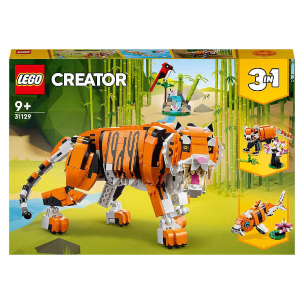  LEGO Creator 3’ü 1 Arada Muhteşem Kaplan 31129 - 9 Yaş ve Üzeri Çocuklar için Kaplan, Kırmızı Panda ve Koi Balığı İçeren Oyuncak Yapım Seti (755 Parça)